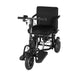 Black electric wheelchair on a white background