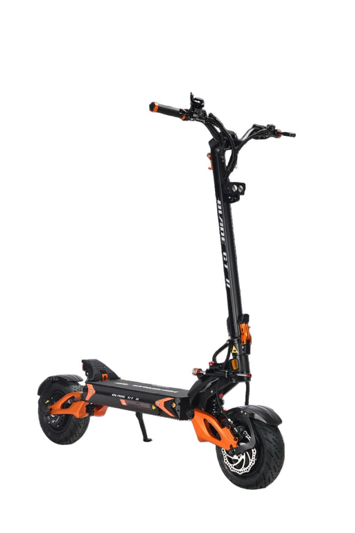 Black and orange Blade TEverun electric scooter on a white background