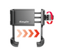 EasyDo magnetic phone mount shown on a white background with red graphic arrows indicating rotation and expansion.