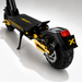 Black and yellow electric scooter with visible branding on a white background
