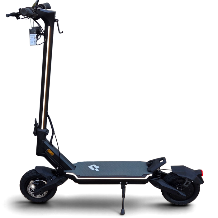 Electric Scooter Shop Punk Roamer black single motor electric scooter with coil suspension and LED lighting